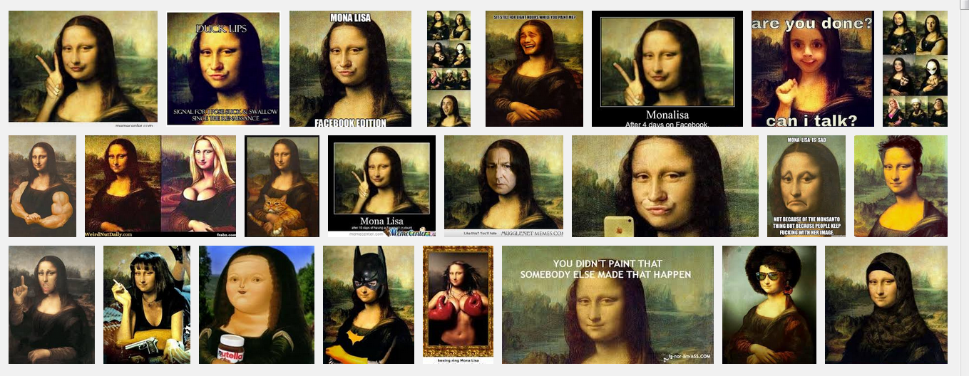 Abb. 4: Mem-Varianten Mona Lisa
