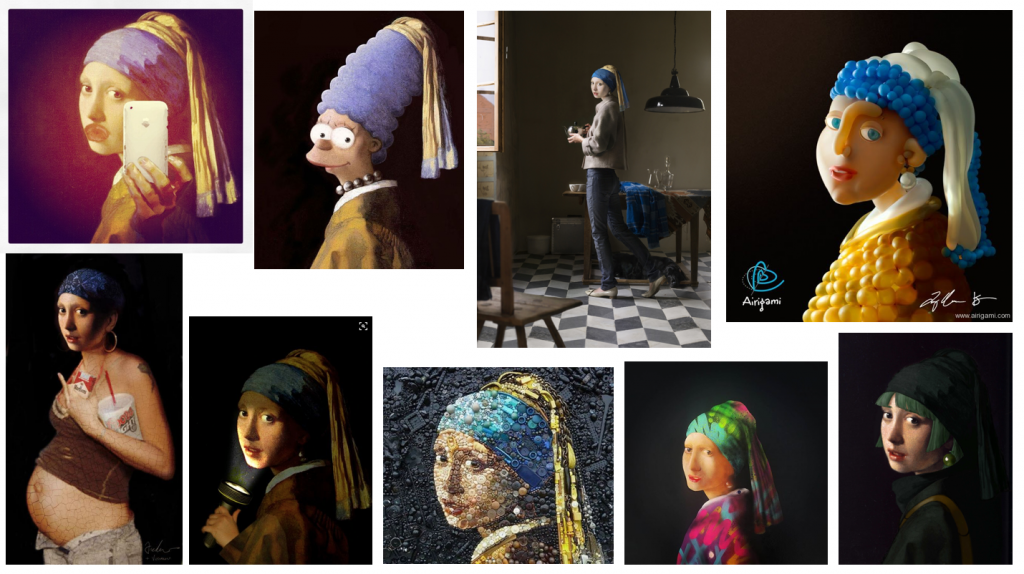 Varianten von Vermeers Mädchen mit dem Perlenohrgehänge
