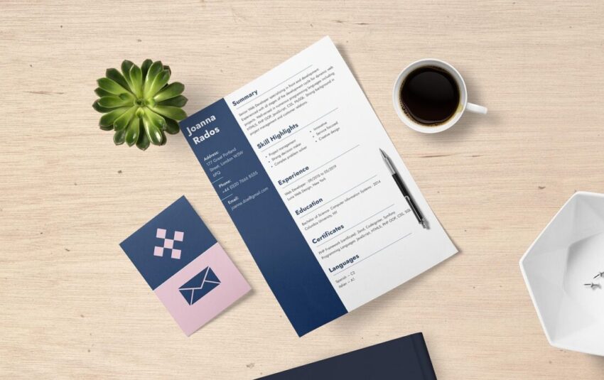 Application on table.